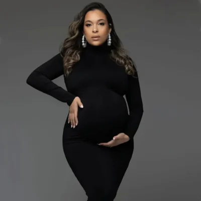 Maternity Black Skinny Dress