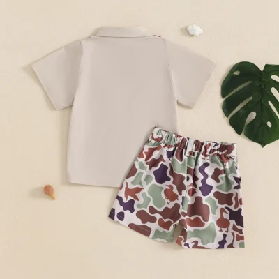 Infant Boy's Camo Print Short Sleeve