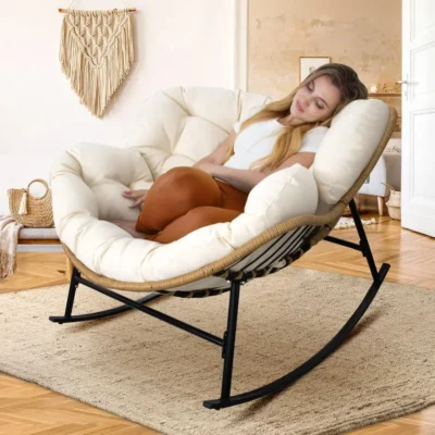 Indoor Outdoor Rocking Chair with Cushion